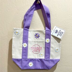 Trader Joe’s limited custom mini tote in Lovely Lavender and Cream Tote Bag
